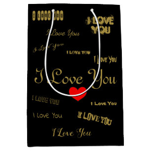 I Love You   Medium Gift Bag