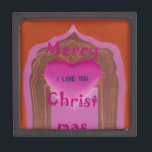 I love You Merry Christmas Heart Jewelry Box<br><div class="desc">I love You Merry Christmas heart Beautiful amazing monogram with beautiful sentimental words of Love during this Christmas Holiday season and winter celebrations of the year. One of the latest Christmas colours to make this beautiful season a blessed Christmas with love joy and happiness. The wonderful of love is the...</div>