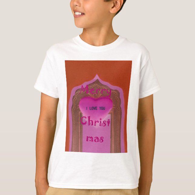 I love You Merry Christmas Heart T-Shirt (Front)