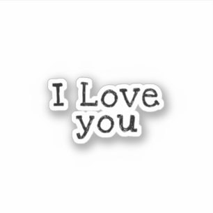 I Love You'' mignon Amour disant Sticker