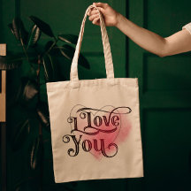 I Love You Modern Light Heart Graphic Elegant Text