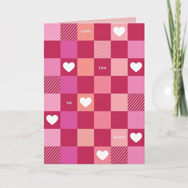I Love You Modern Valentine's Day Holiday Card (Front)
