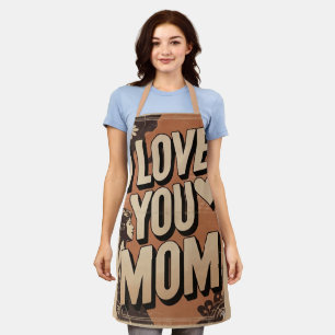 i love you mom apron