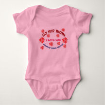 i love you mom , Baby Bodysuit 
