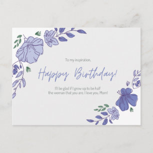 I love you, Mom! Birthday Postcard