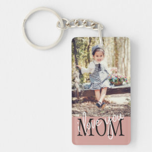 I Love You Mom Bright Rose Gold Custom Photo