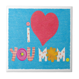 i love you mom ceramic tile