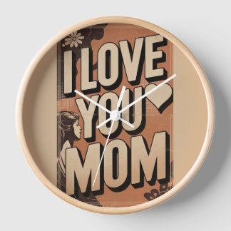 i love you mom clock
