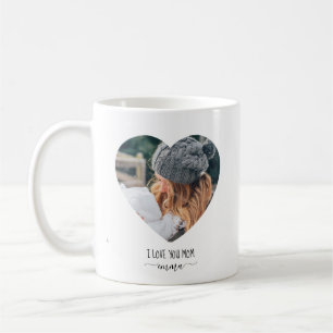 I Love You Mom Custom 2 Photos  Coffee Mug