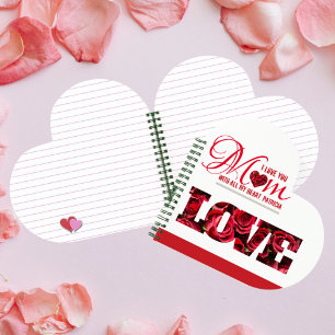 I Love You Mom Elegant Modern Mothers Day Notebook