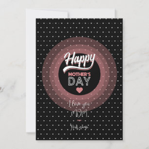 I love you mom invitation