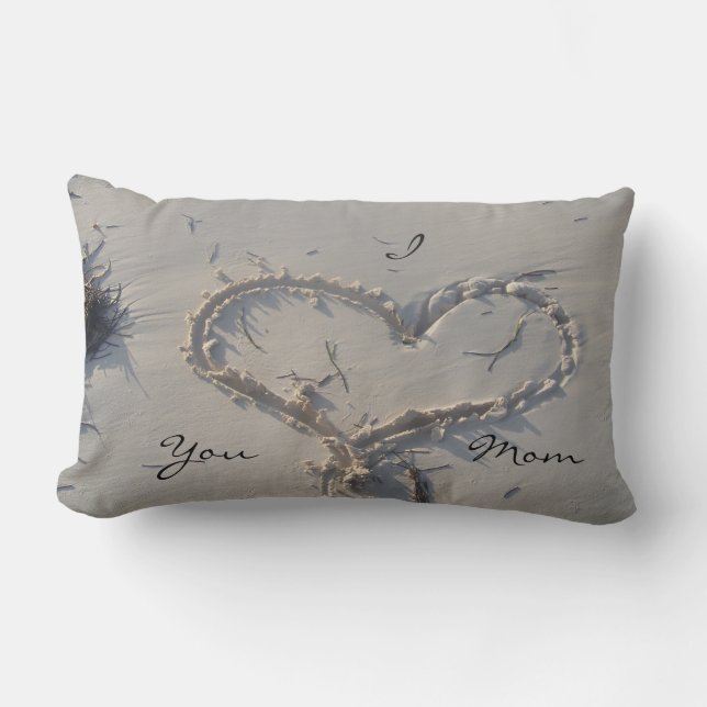 I Love You Mom Lumbar Pillow (Front)