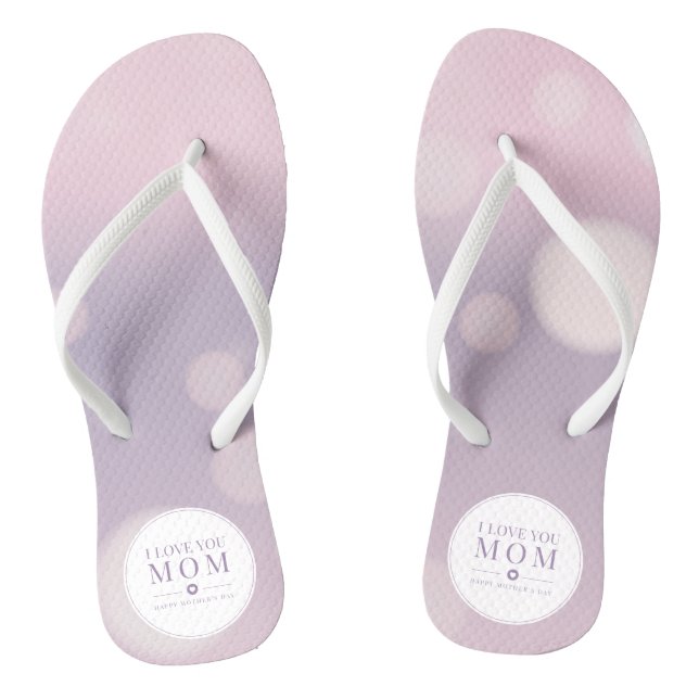 I Love You Mom Mother's Day | Flip Flops (Footbed)