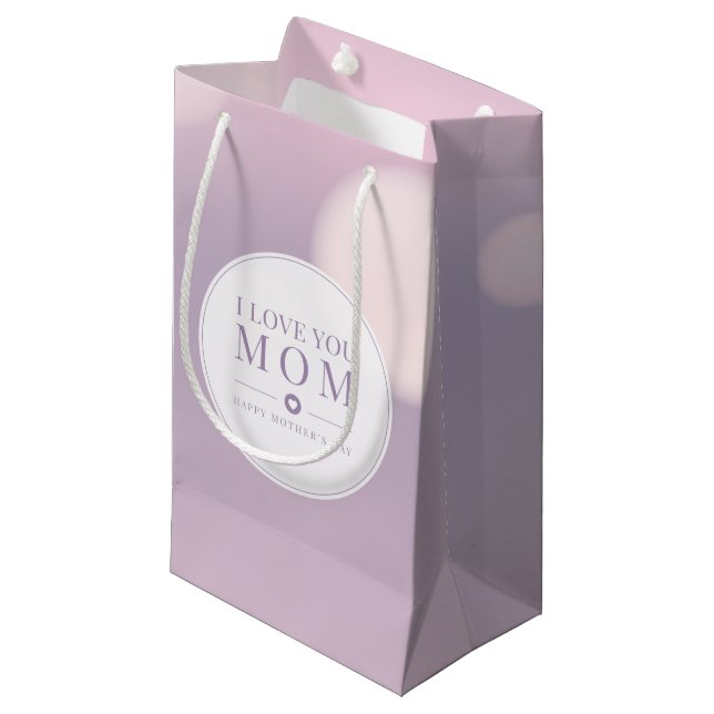 I Love You Mom Mother's Day | Gift Bag (Front Angled)