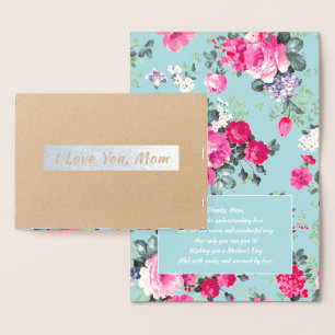 I Love You, Mom. Mother's Day Luxury  Foil Card