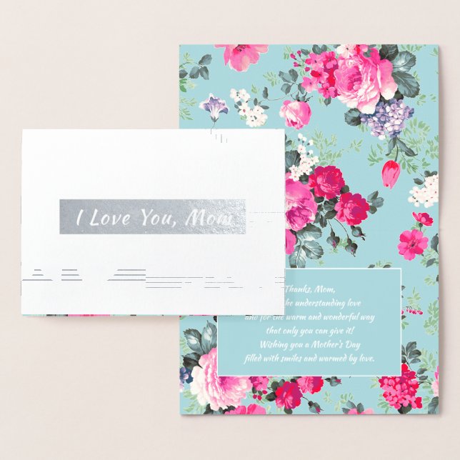 I Love You, Mom. Mother's Day Luxury  Foil Card (Display)