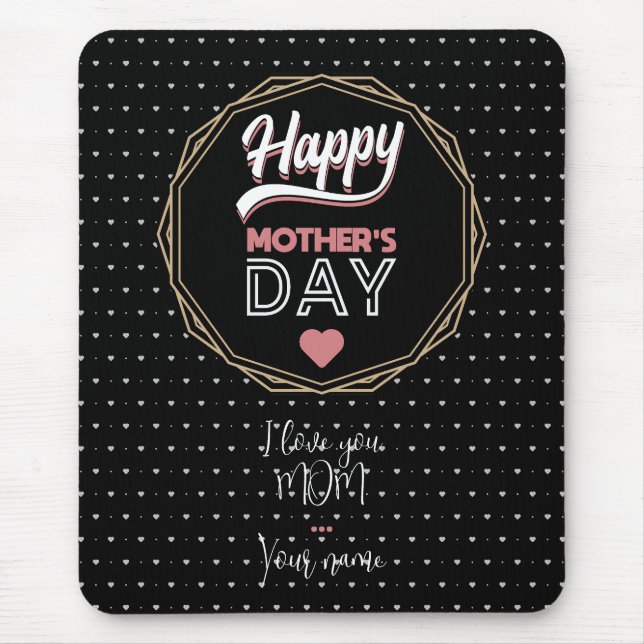 I love you mom mouse pad (Front)