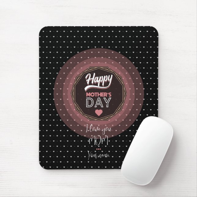 I love you mom mouse pad (With Mouse)