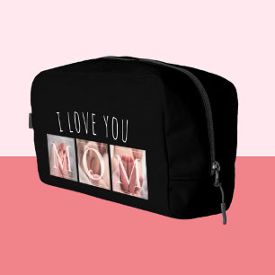 I Love You Mom Photo Black Dopp Kit