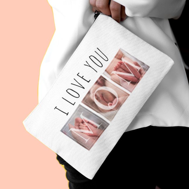 I Love You Mom Photo Large Accessory Pouch (Creator Uploaded)