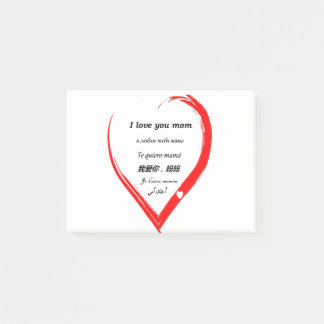 I LOVE YOU MOM POST-IT NOTES