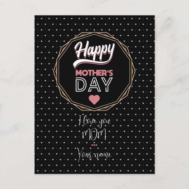 I love you mom postcard (Front)