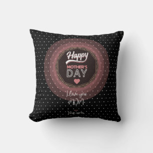 I love you mom poster throw pillow