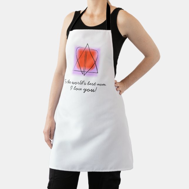 I Love You, Mom Star of David/Heart  Apron (Insitu)