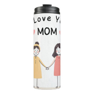 I Love You Mom Thermal Tumbler | Mother's day gift