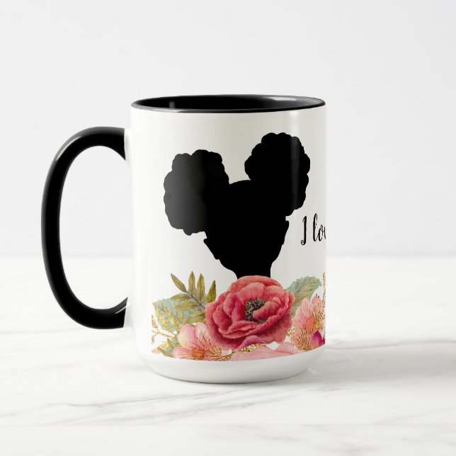 I Love You Mommy! | Afro Puffs Girl | Mother's Day Mug (Left)
