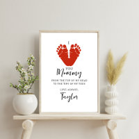 I Love You Mommy/Daddy Baby Footprint