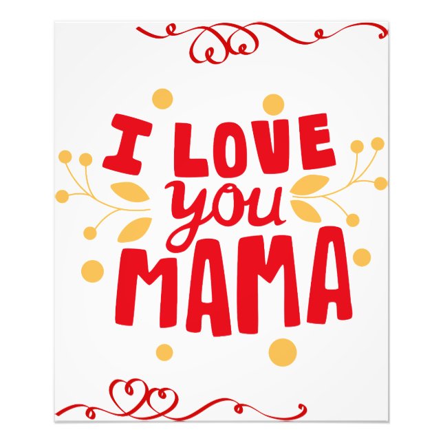 I love you mommy photo print (Front)