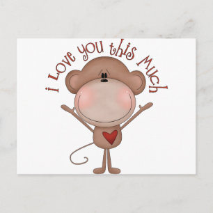 I love you MONKEY Postcard