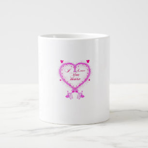 I Love You More Classic Romantic Design  Large Coffee Mug