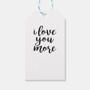 I Love You More Elegant Love Design Gift Tags