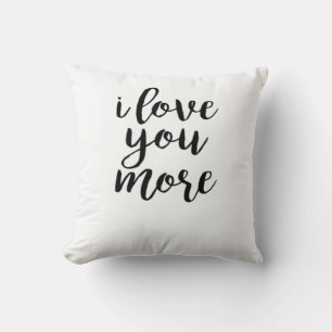 I Love You More Elegant Love Design Throw Pillow