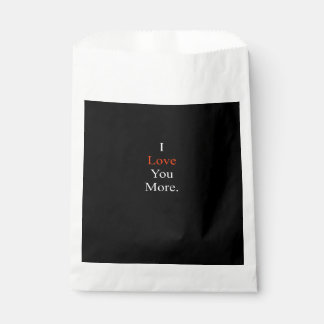 I Love You More Minimal Design Favour Bag