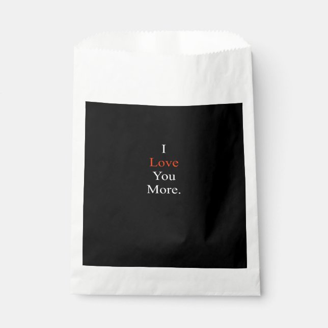 I Love You More Minimal Design  Favour Bag (Front)