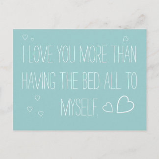 I love you more miss you long distance postcard