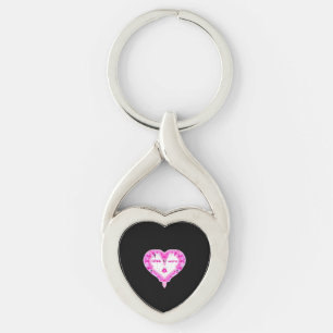 I Love You More Pink Heart Romantic  Keychain