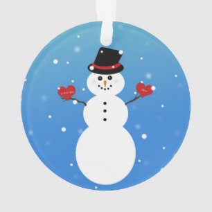 I Love You More Snowman Ornament