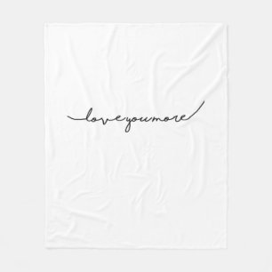 I Love You More Soft Romantic Aesthetic  Fleece Blanket