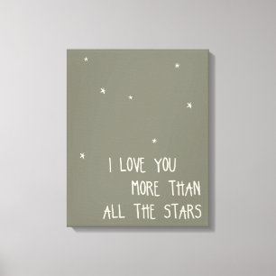 I Love You More than All the Stars Canvas Print