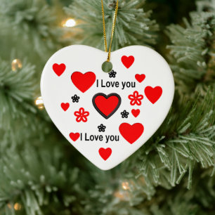 I love you ...more than any words can say. ceramic ornament