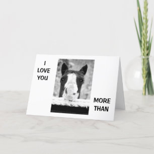 "I LOVE YOU MORE THAN HORSES" LOVE YOU CARD