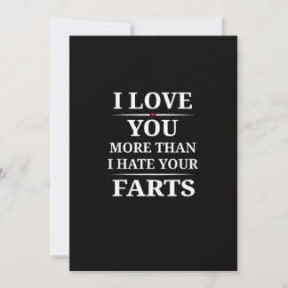 I Love You More Than I Hate Your Farts Funny Coupl Holiday Card