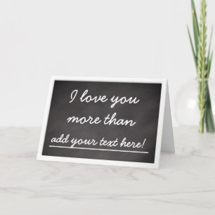 I Love You More Than - Personalized Valentine Holiday Card