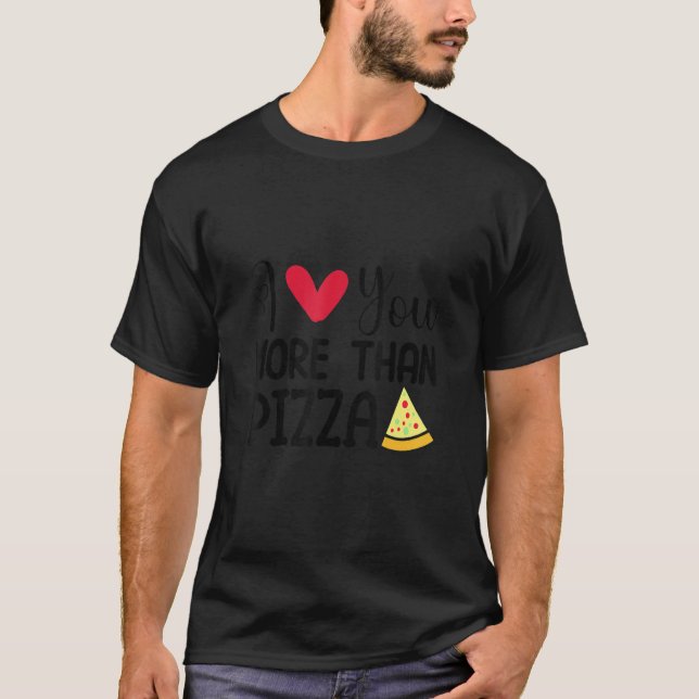 I Love You More Than Wifi  Couples T-Shirt (Front)