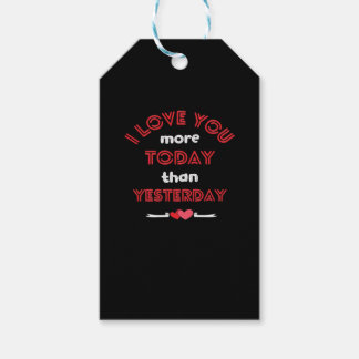 I Love You More Today Than Yesterday Romantic Quot Gift Tags
