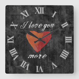 I Love You More Wall Clock